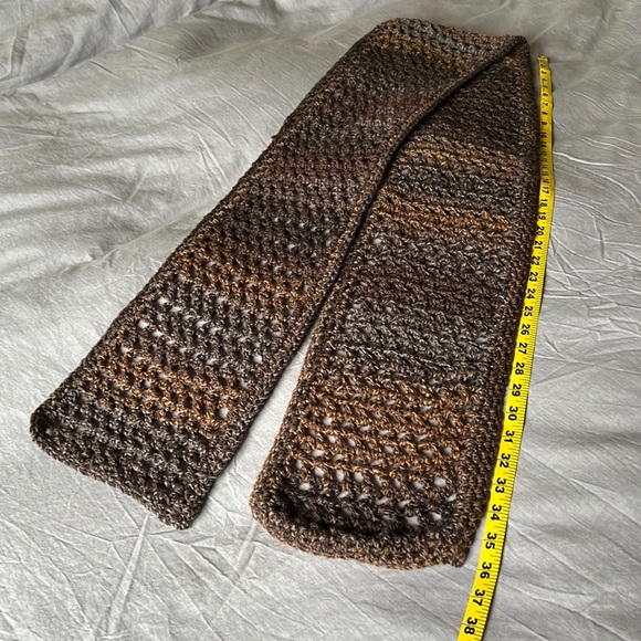 Handmade Crocheted Open-Weave Scarf - Picture 12 of 14